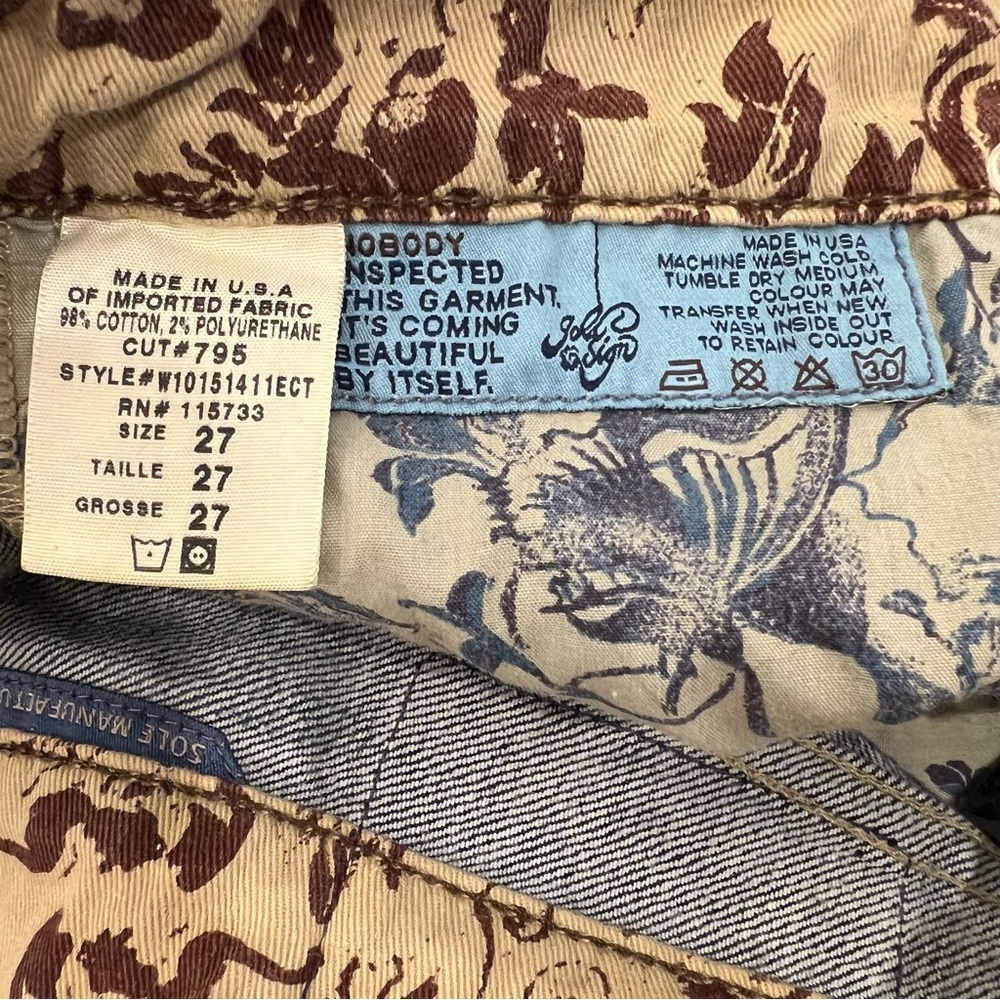 GoldSign Desire Lowrise Distressed Flare Bootcut Denim Jeans USA Made SZ 27 EUC - Picture 14 of 16